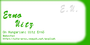 erno uitz business card