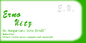 erno uitz business card